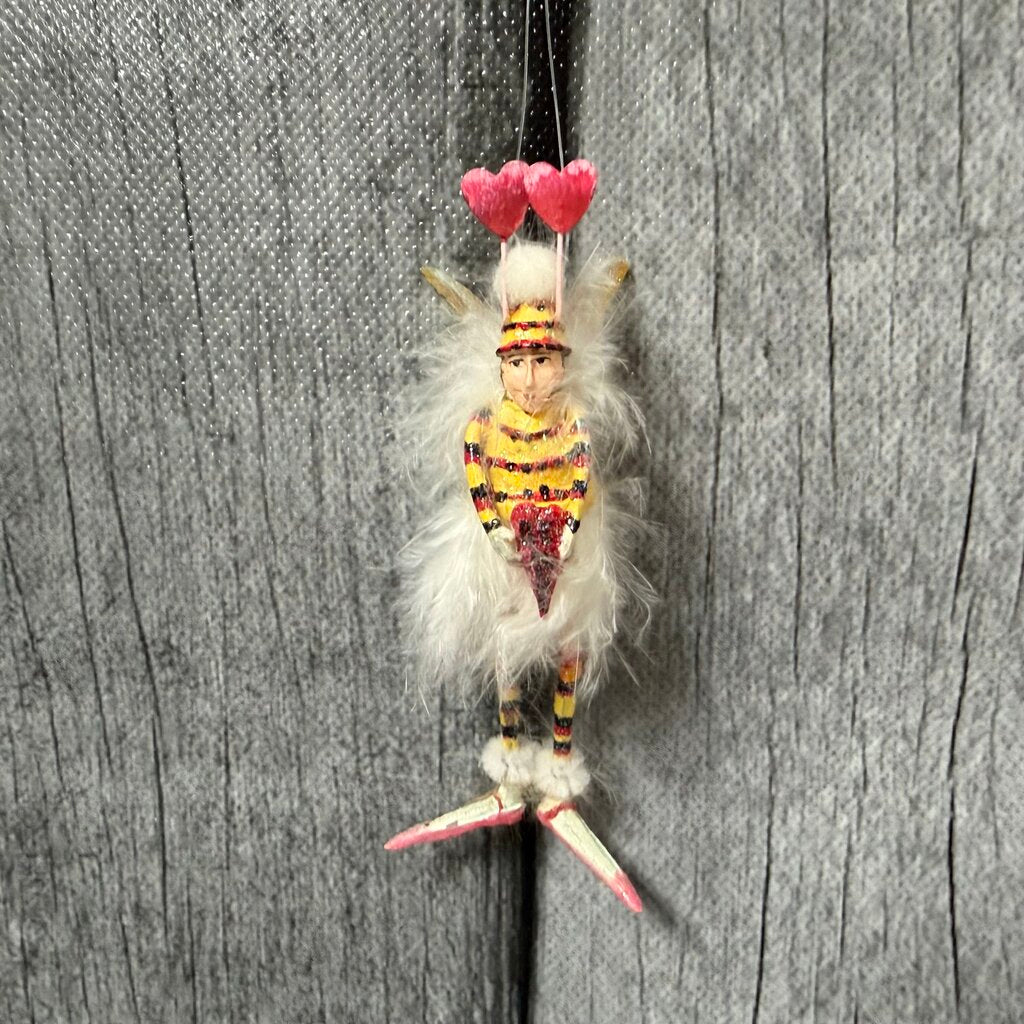 Krinkles Mini Love Bug Ornament - Nutcracker Hearts