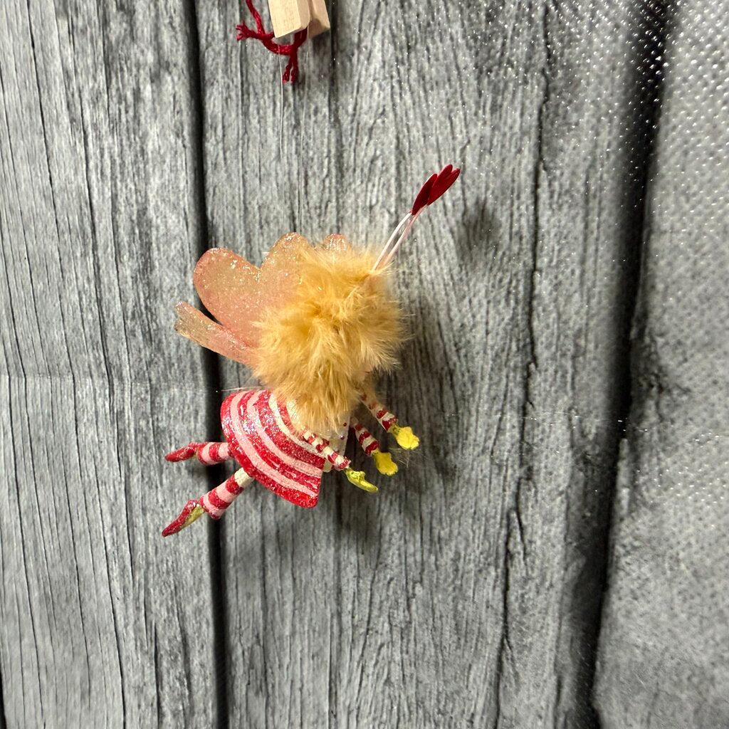 Krinkles Mini Love Bug Ornament - Red Hearts Fairy