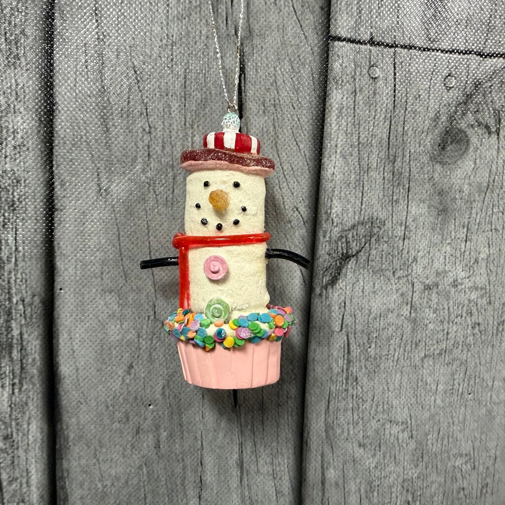 Marshmallow Snowman Ornament