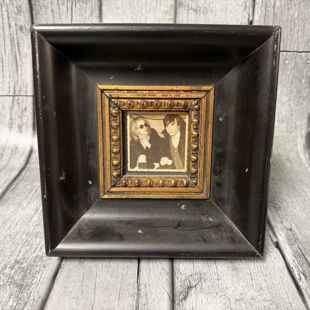 Black + Gold Wood Frame
