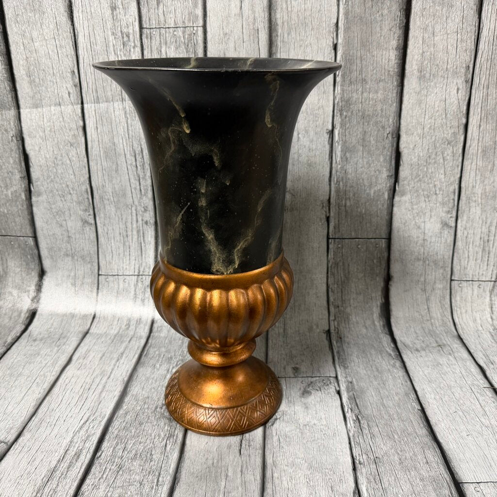 Black + Bronze Urn Style Planter