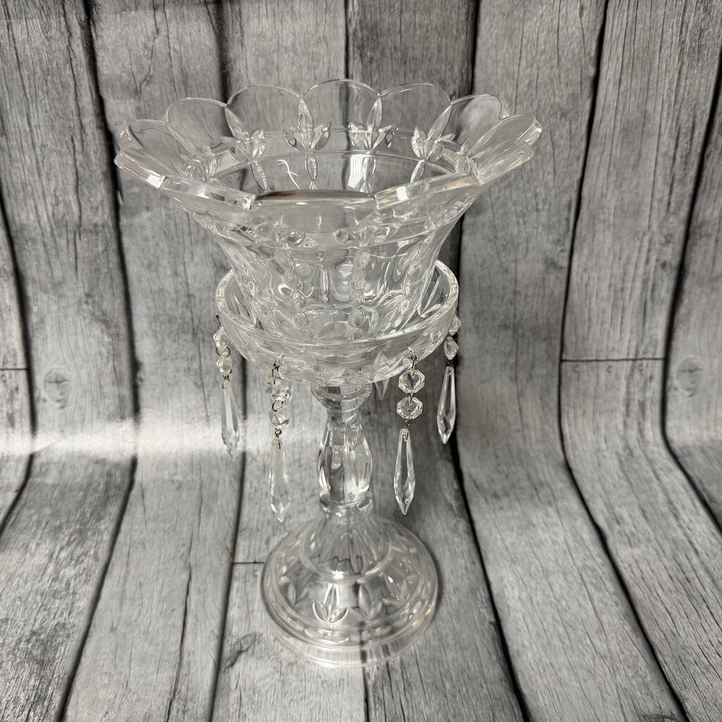 Small Crystal Lamp Style Candleholder