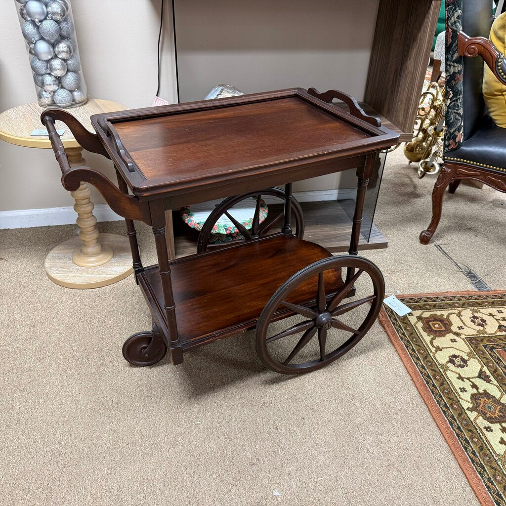 Vintage Wood Tea Cart