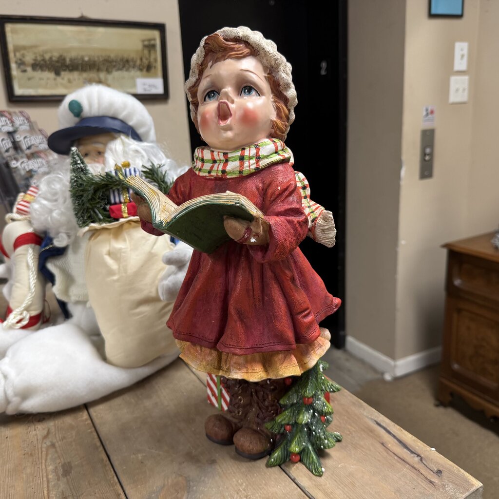 Caroling Girl Figure