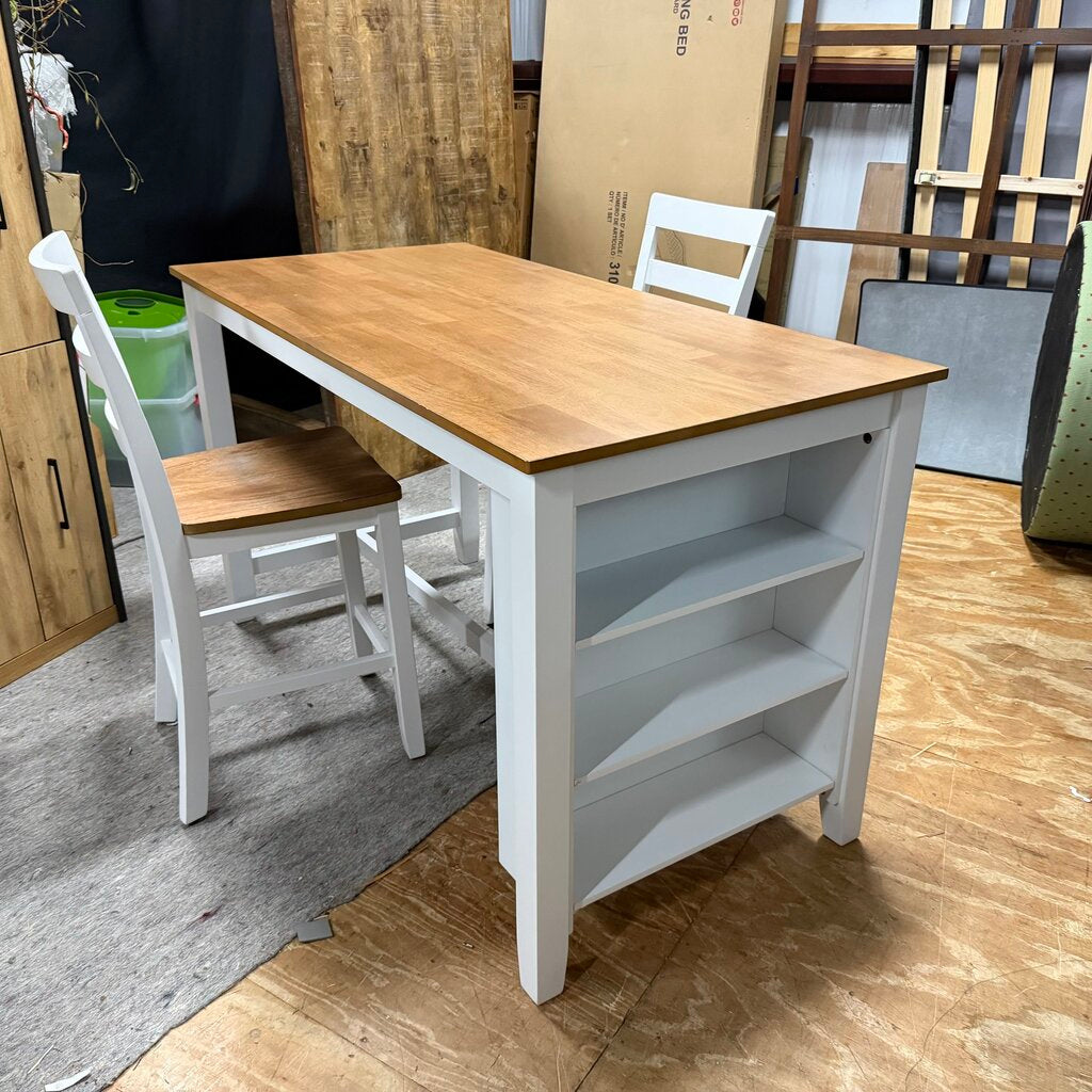 Counter Height Dining Table + 2 Chairs
