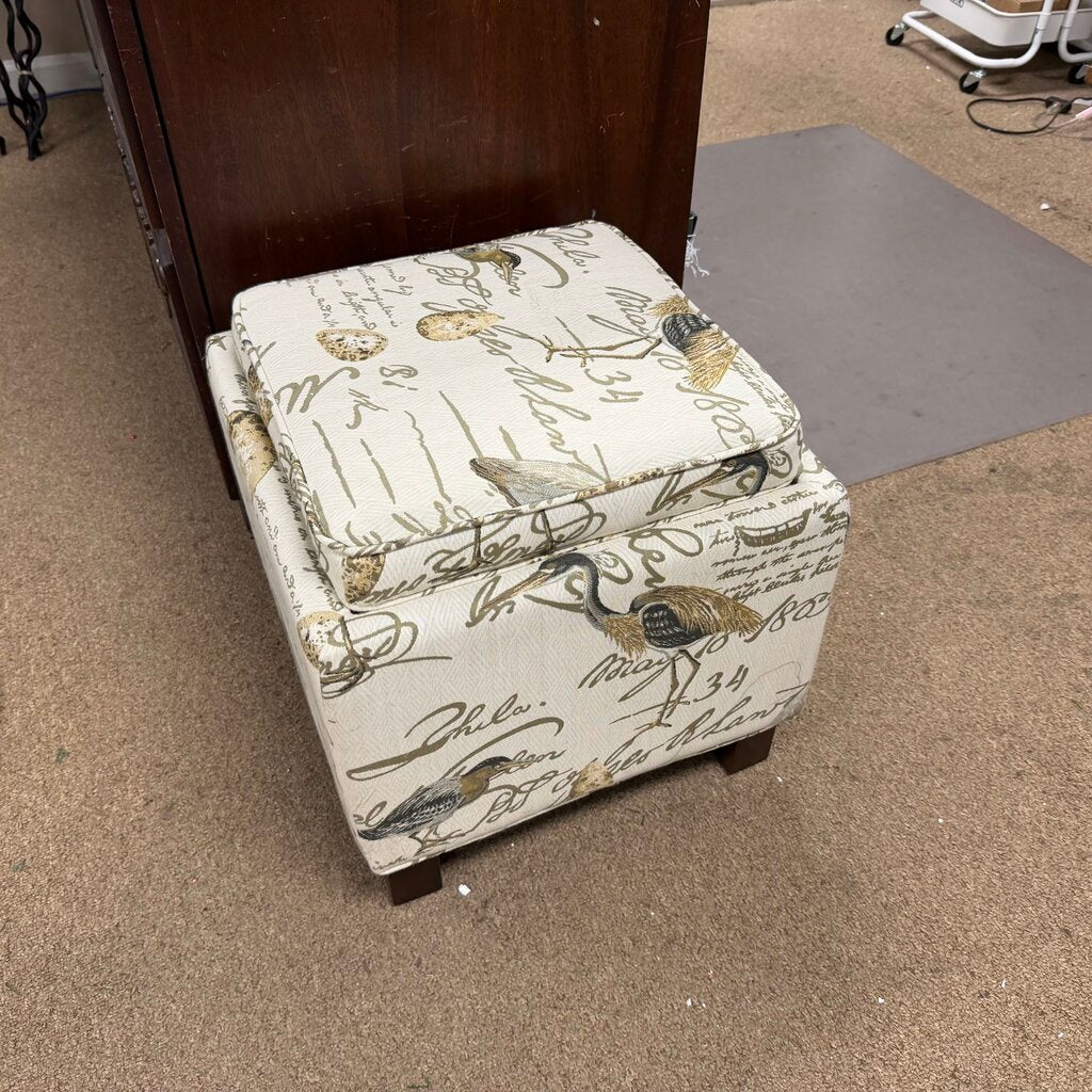 Upholstered Cube Storage Ottoman