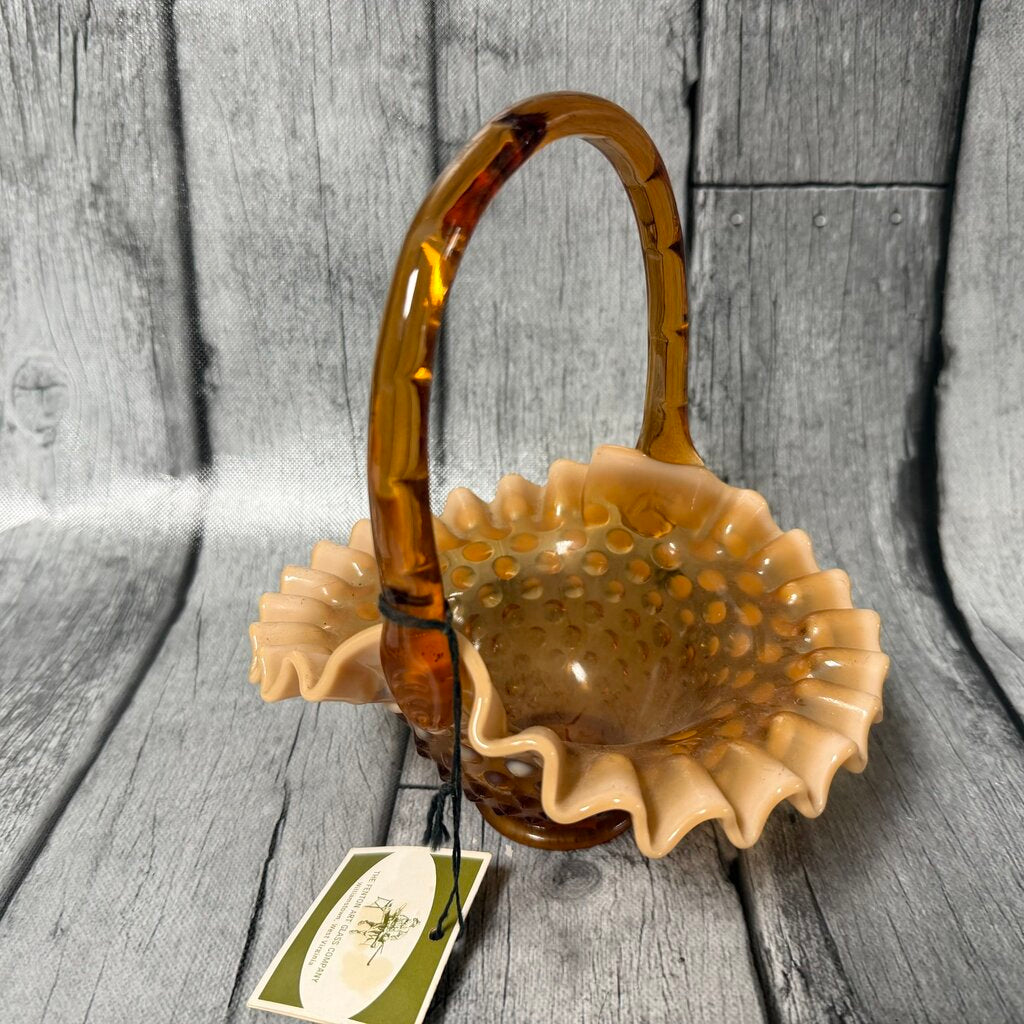Amber Glass Basket