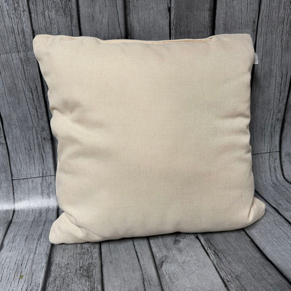 White/Red Reversible Pillow