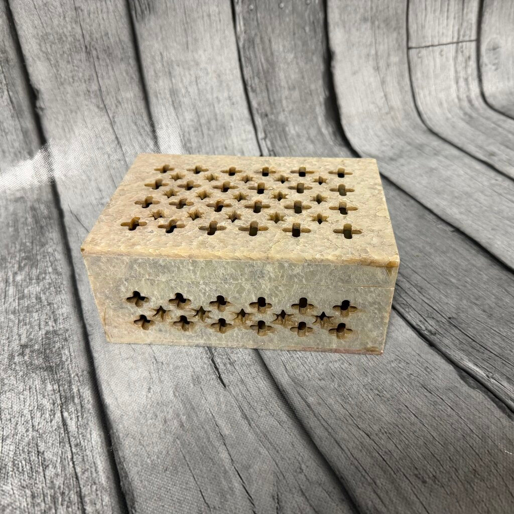 Grey Soap Stone Hinged Decorative Box