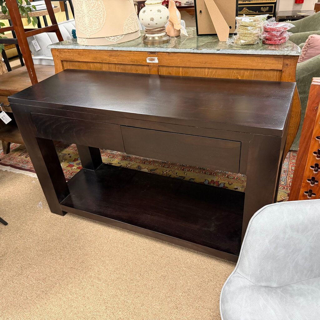 *NEW* Glencoe Solid Wood Espresso Console Table w/Storage