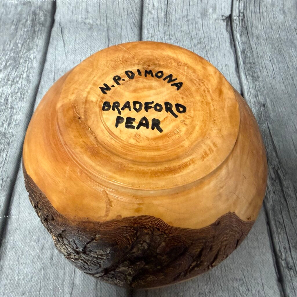 Artisan Turned Bradford Pear Wood Bowl
