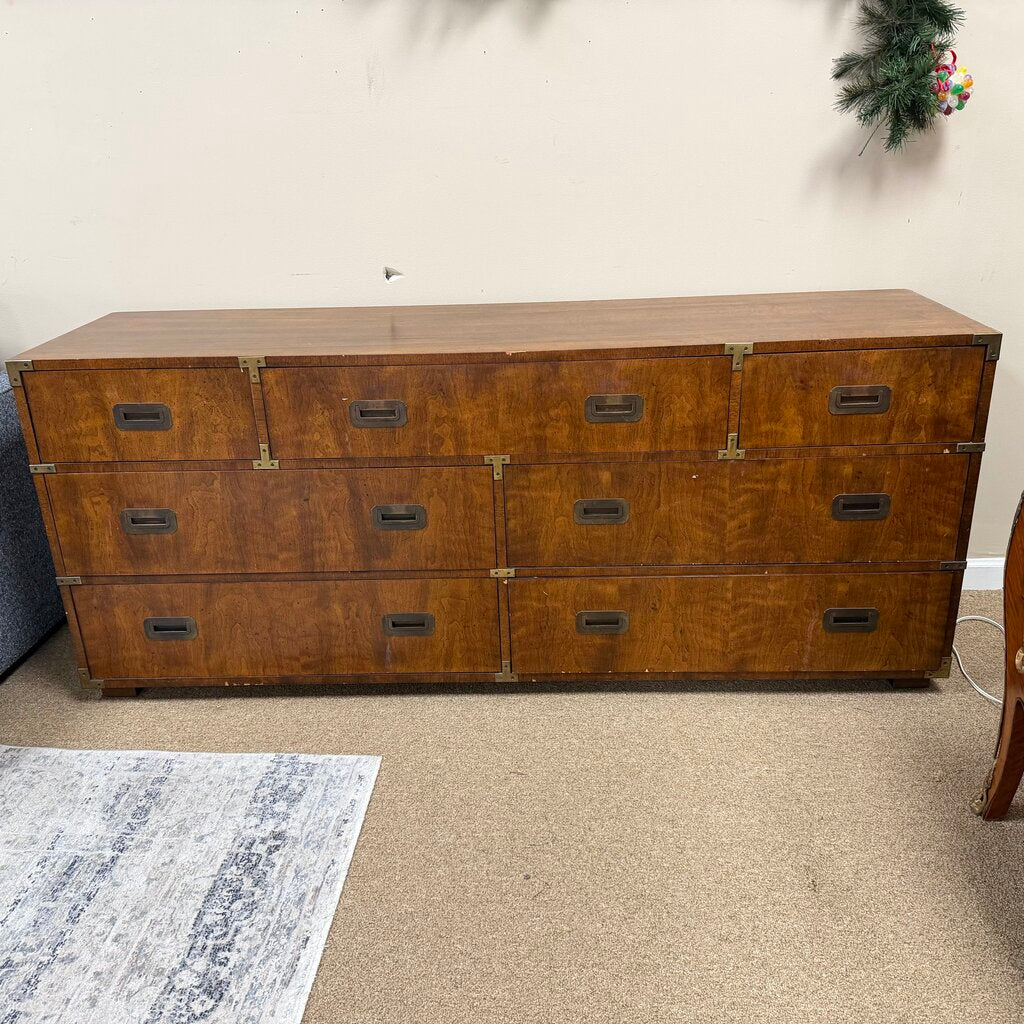 Mid Century Campaign Style Dresser