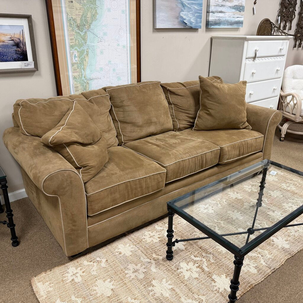 Tan Corduroy Sofa