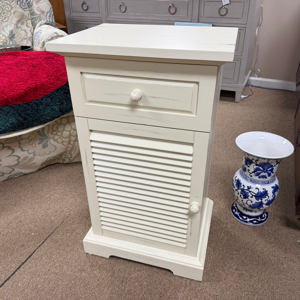 Small Cream Accent Cabinet