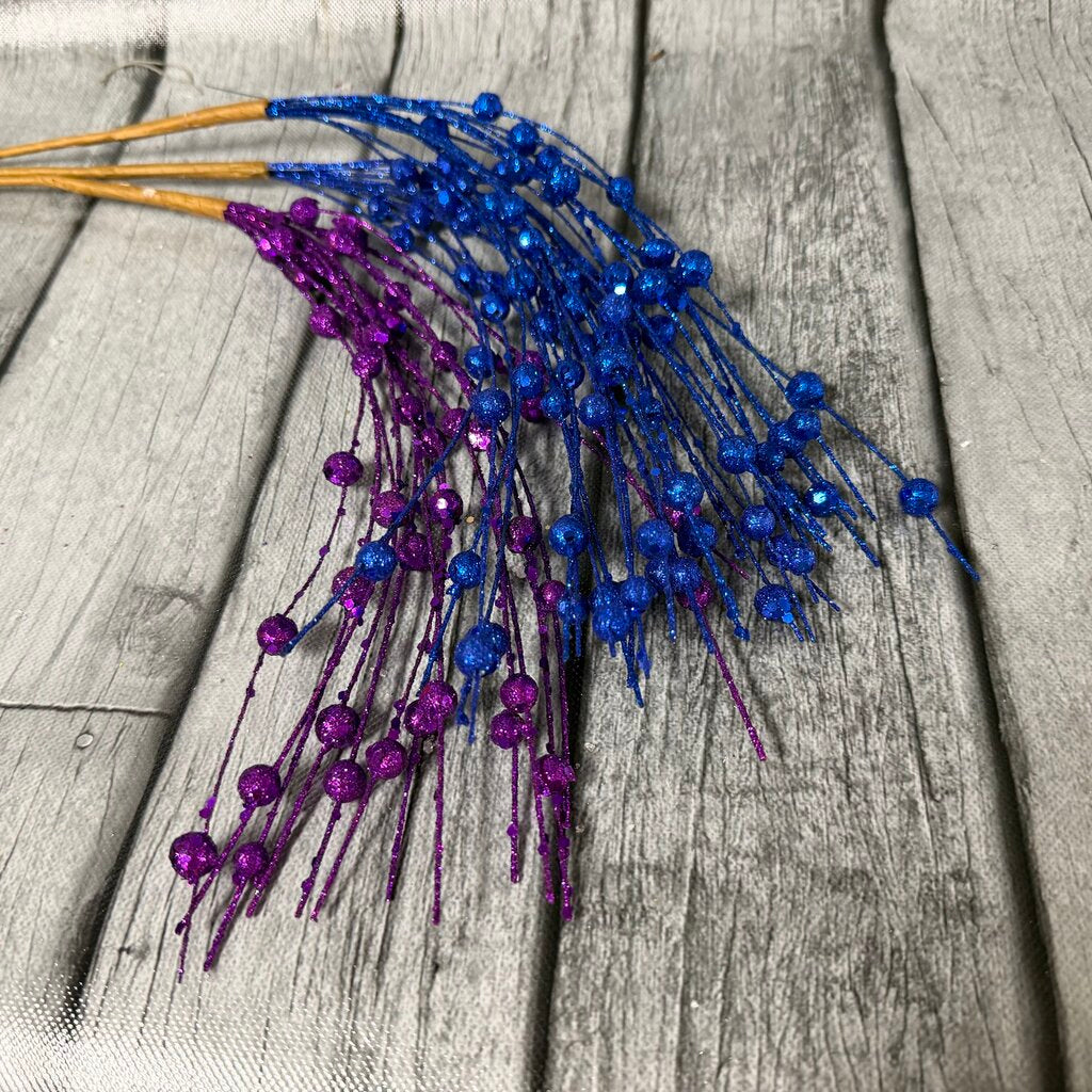 Pink & Blue Glittered Stems Bundle
