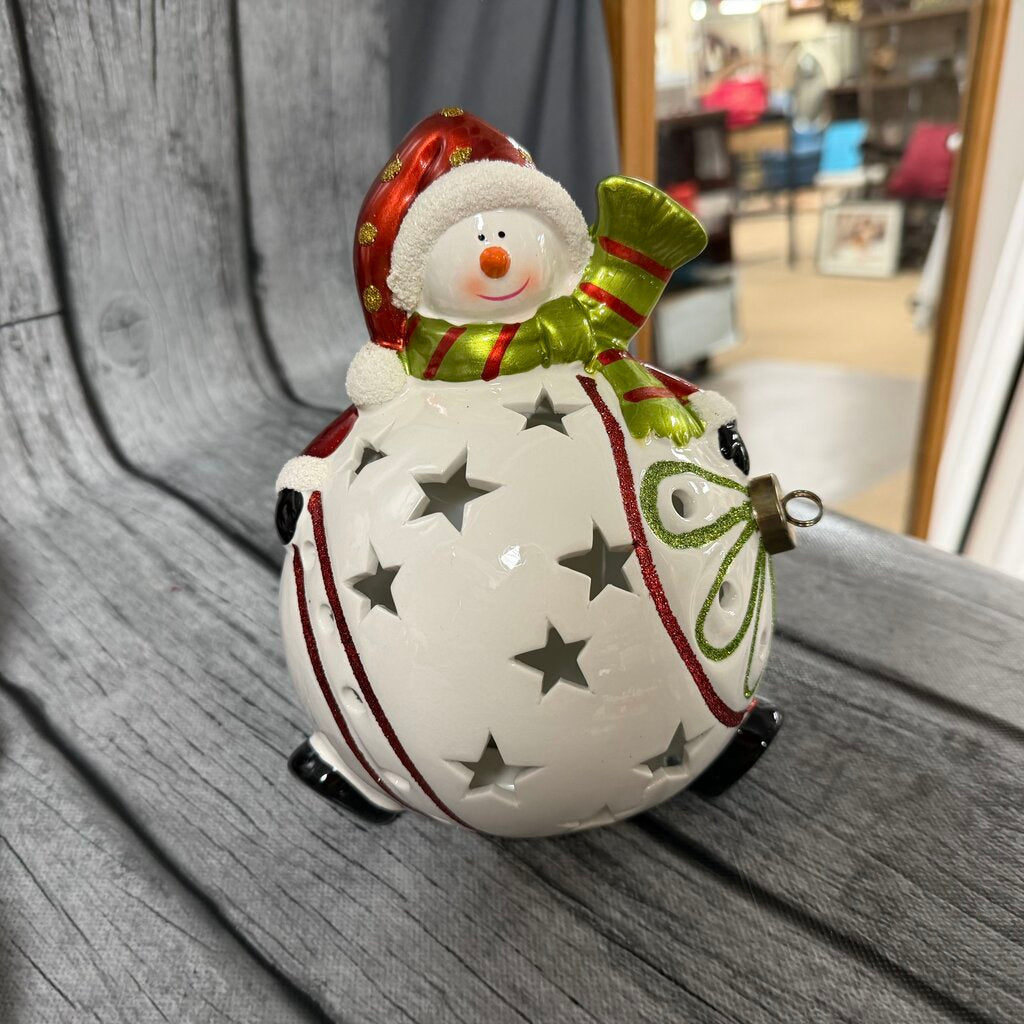 Battery Lighted Snowman