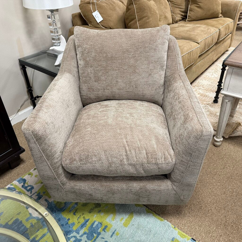 *NEW* Beige Chenille Swivel Chair