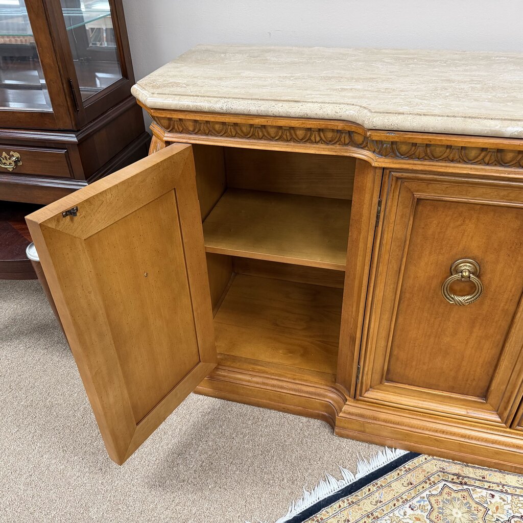 Marble Top Wood Buffet/Sideboard