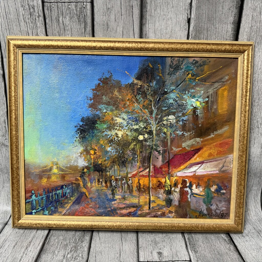 Paris Cafe Impressionist Painting