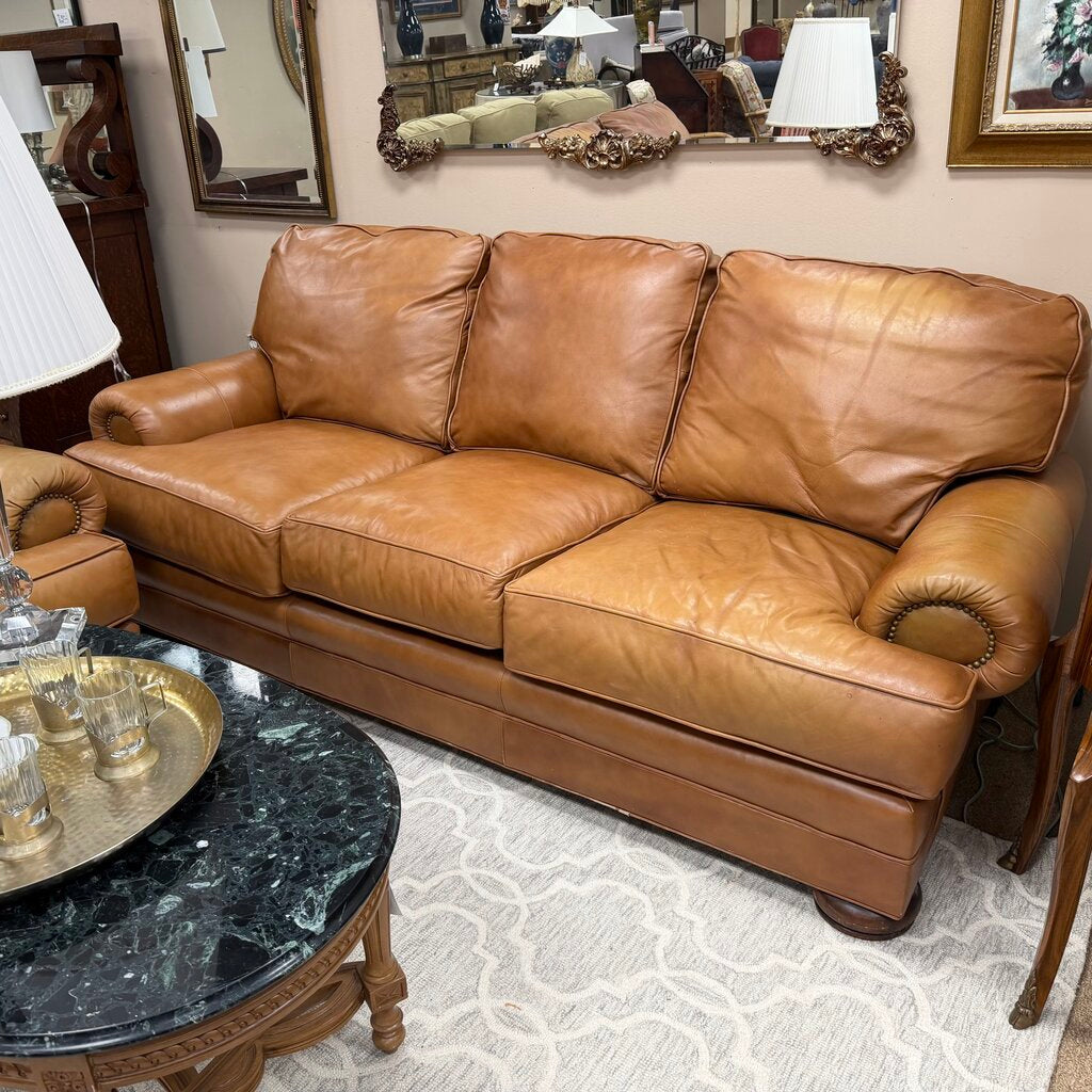 Leather Sofa (some sun damage)