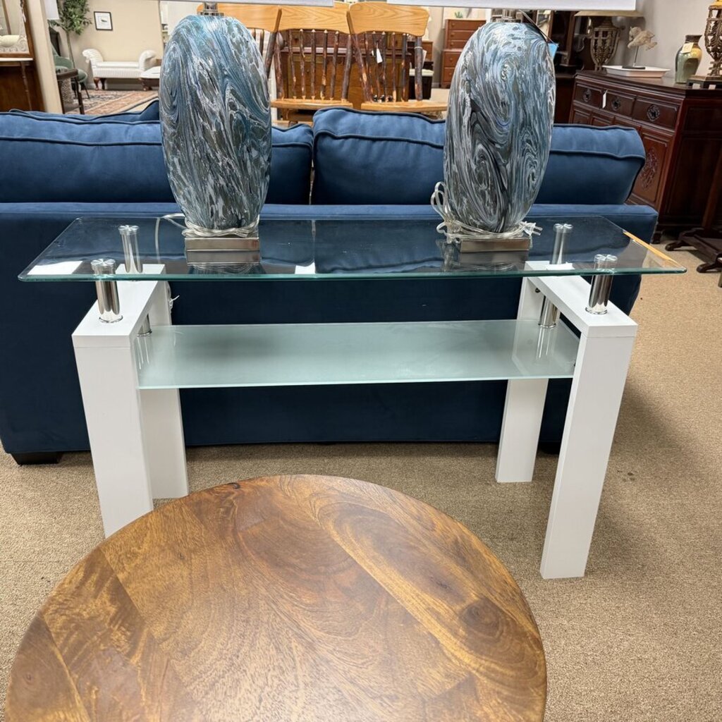 *NEW* Contemporary Glass Top Console Table