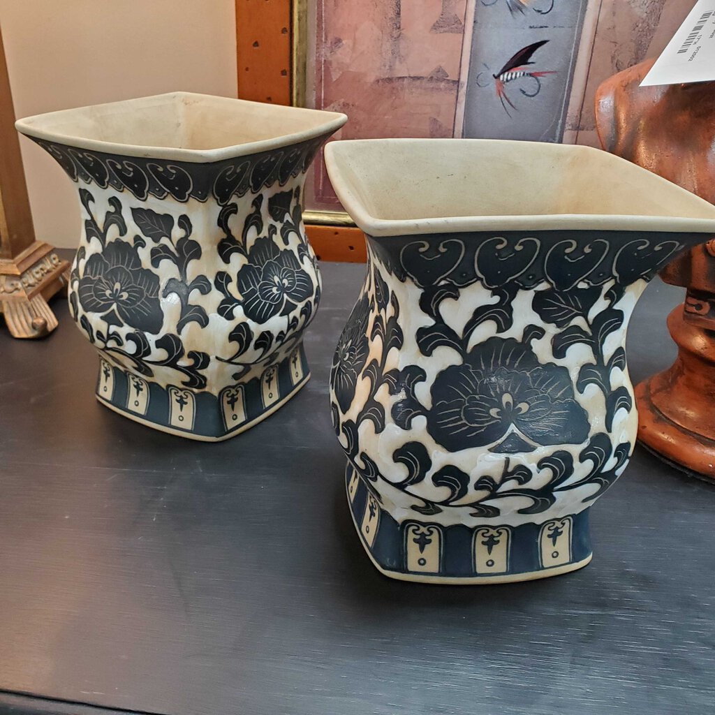 Pair Hand Painted Vases