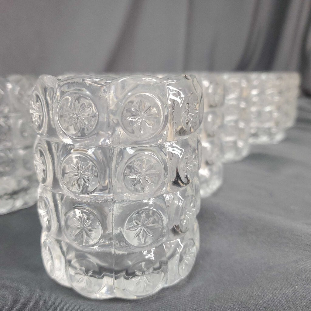 Set/4 Glass Candleholders