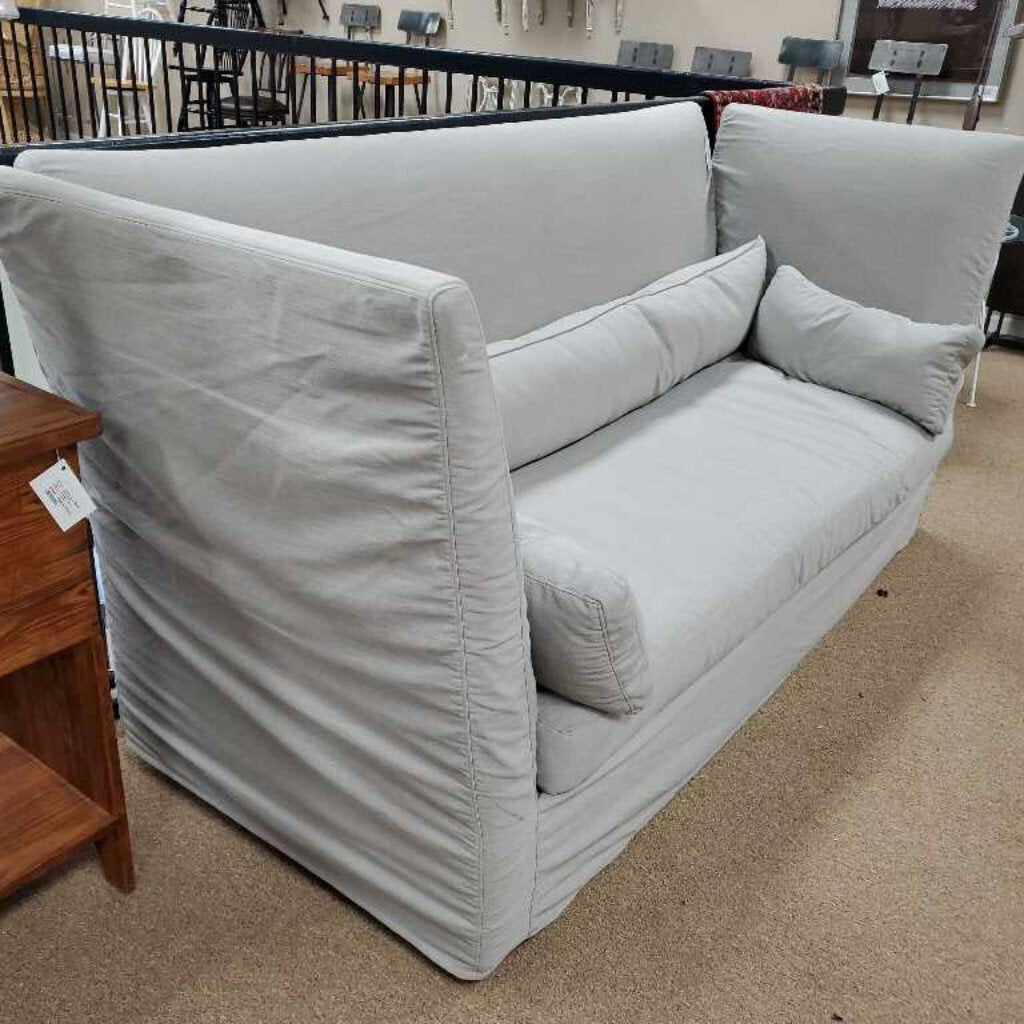 Slip Covered Tall back sofa