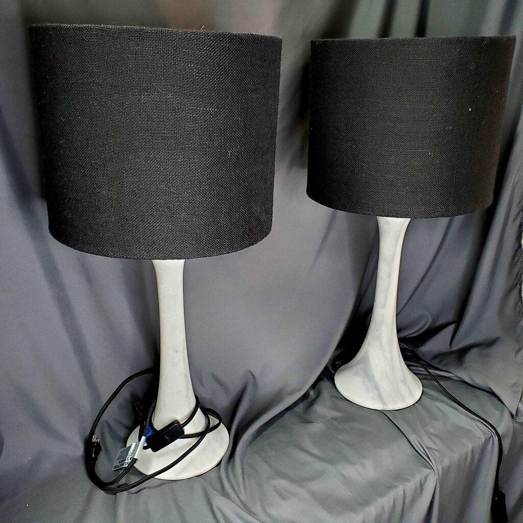 Pair Marble Lamps