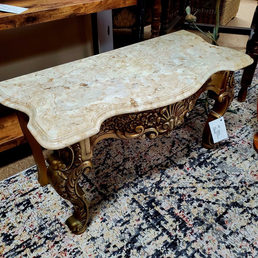 Low profile Rococo style end table