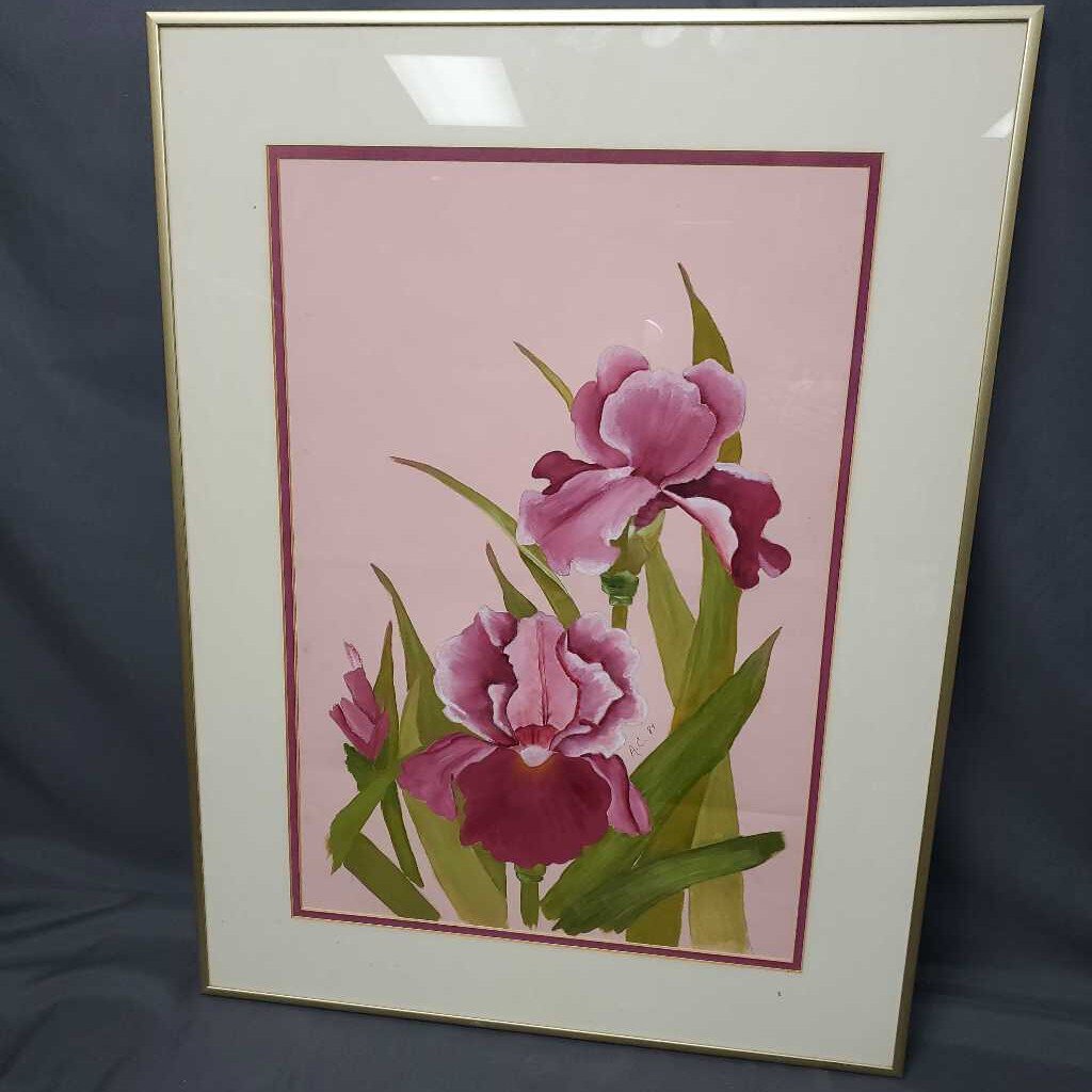 Original art Framed floral
