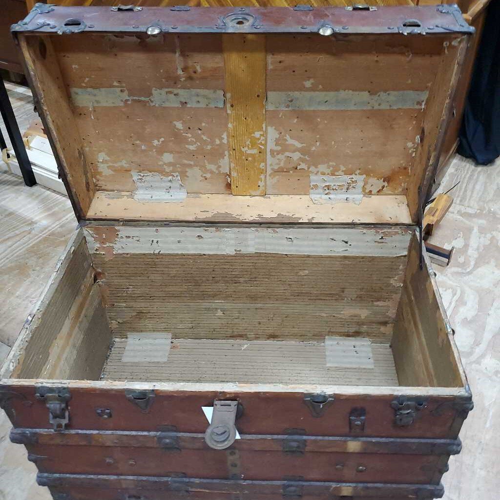 Antique Luggage Trunk Flat top