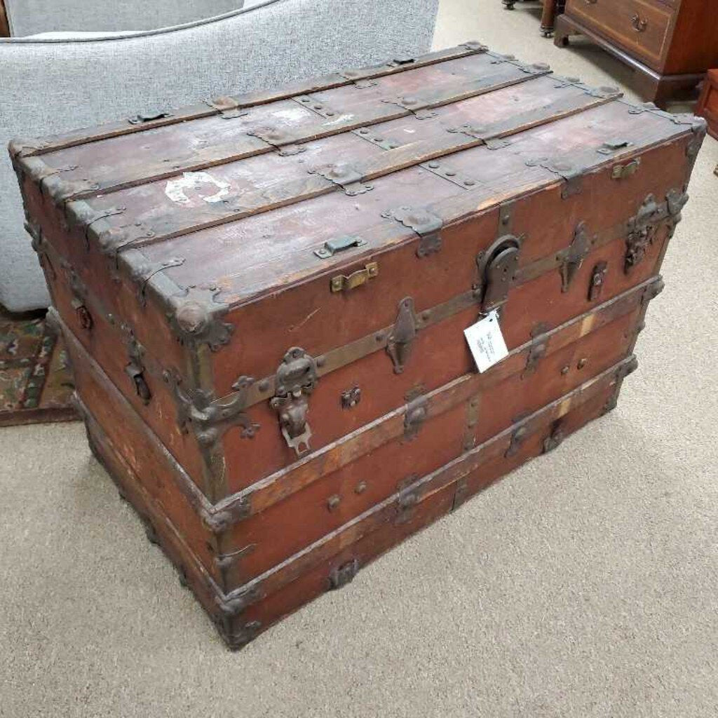 Antique Luggage Trunk Flat top