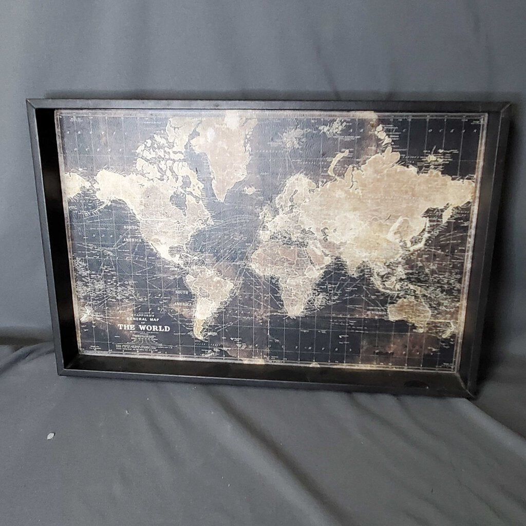 World map tray