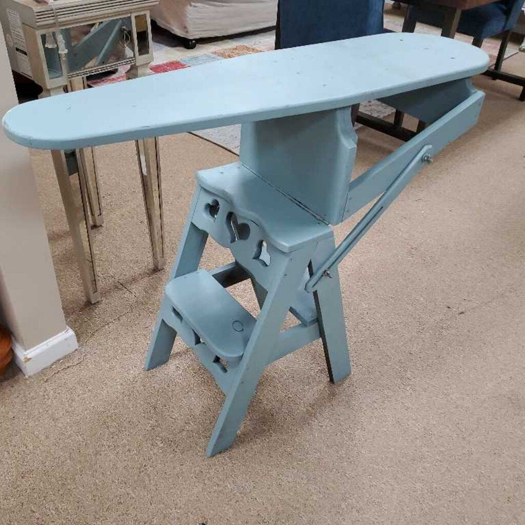 Iron board bench step stool