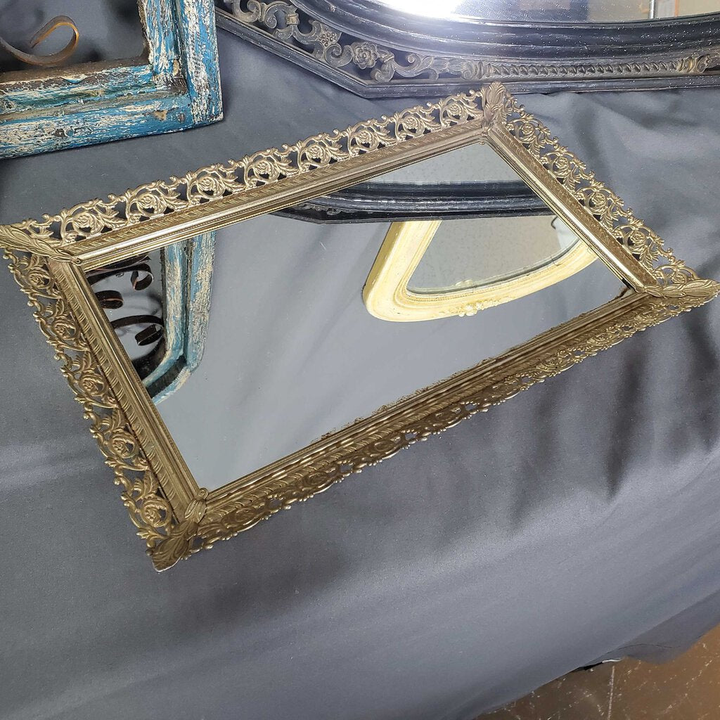 Filigree Mirrored Tray