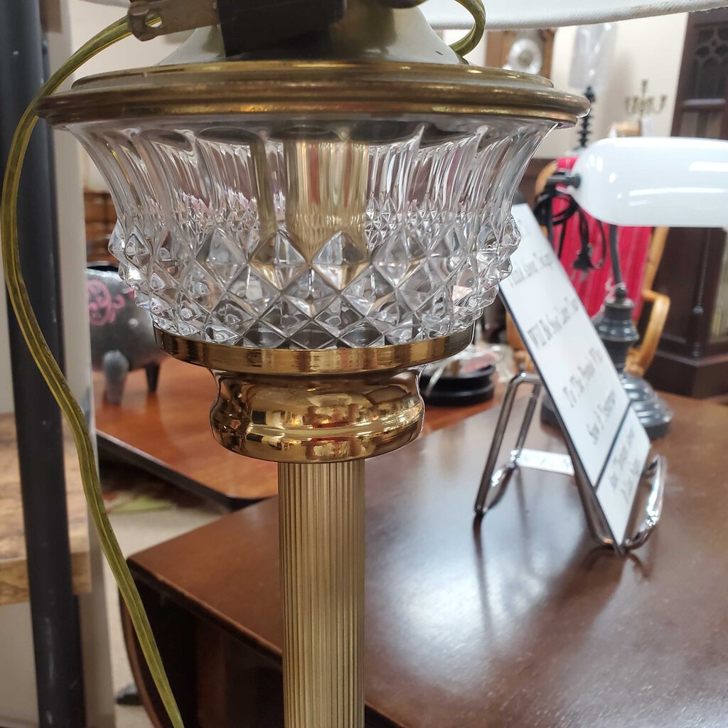 Brass + Crystal Floor Lamp