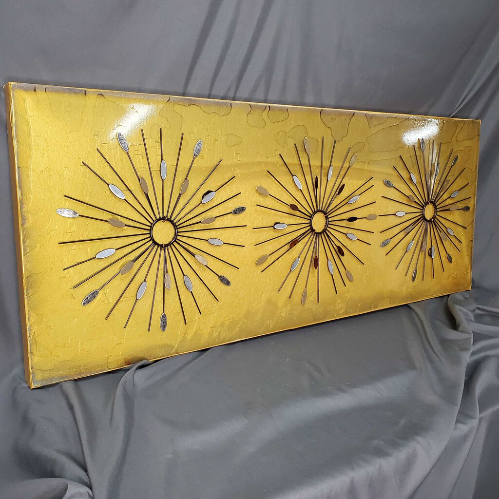 Original Art Metal Sunbursts on Canvas