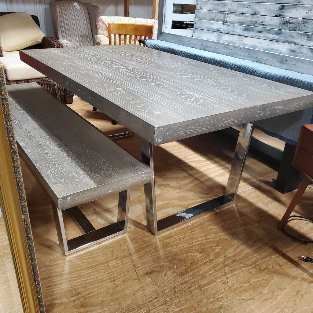 San Francisco Dining Table + Bench + 4 Chairs