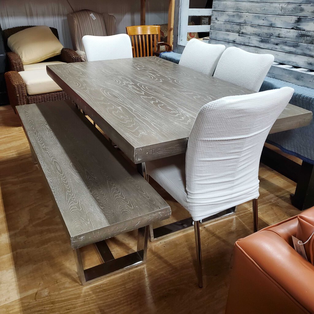 San Francisco Dining Table + Bench + 4 Chairs