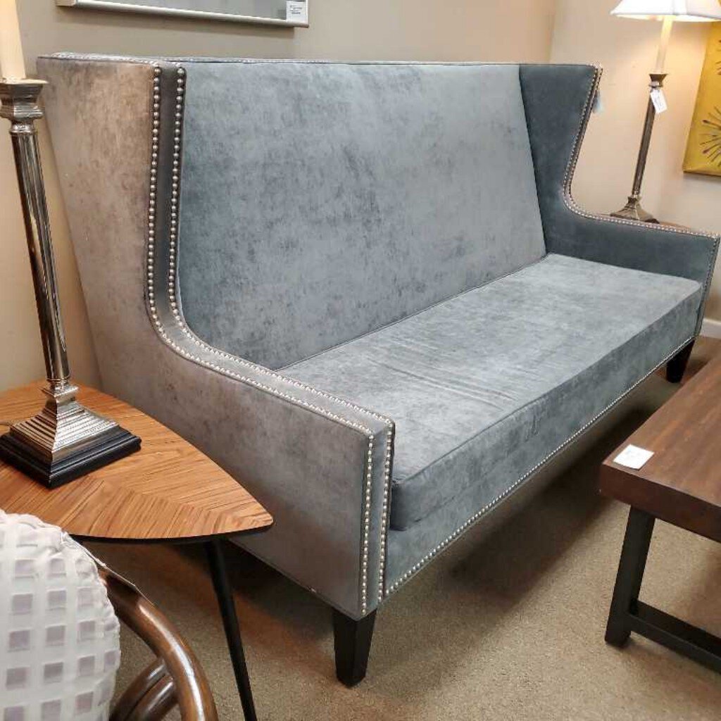 High back nailhead sofa