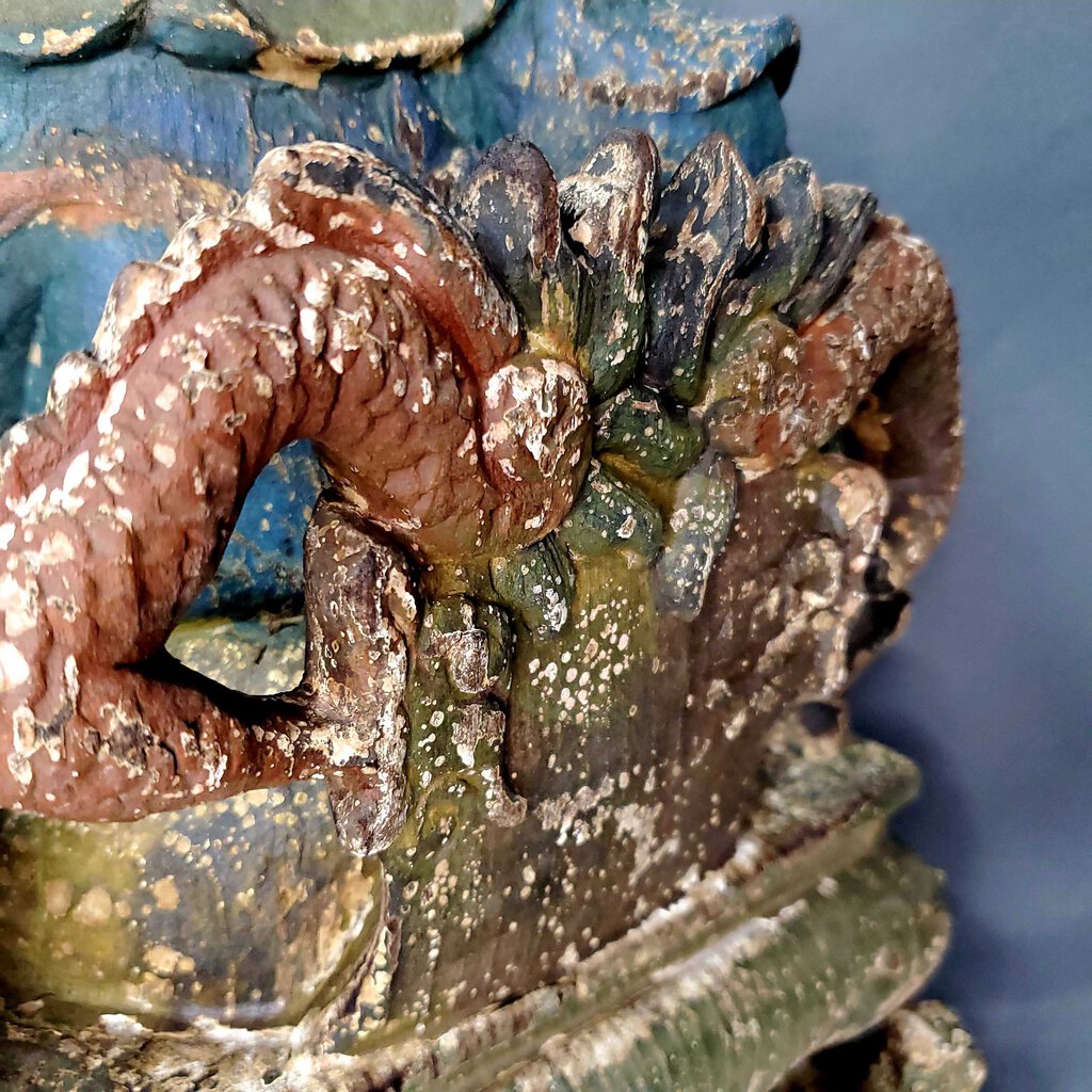 Wood Polychrome Chinese Buddha