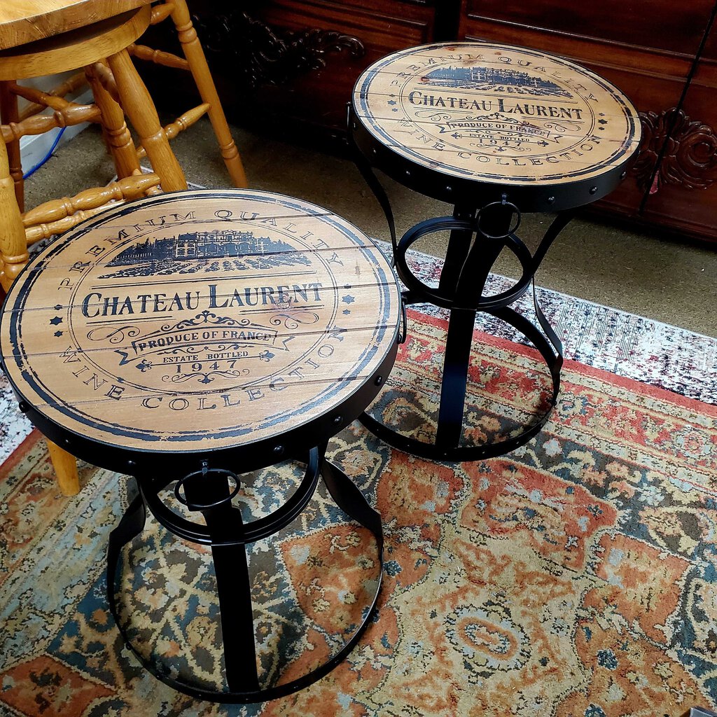 Pair Chateau Laurent end tables