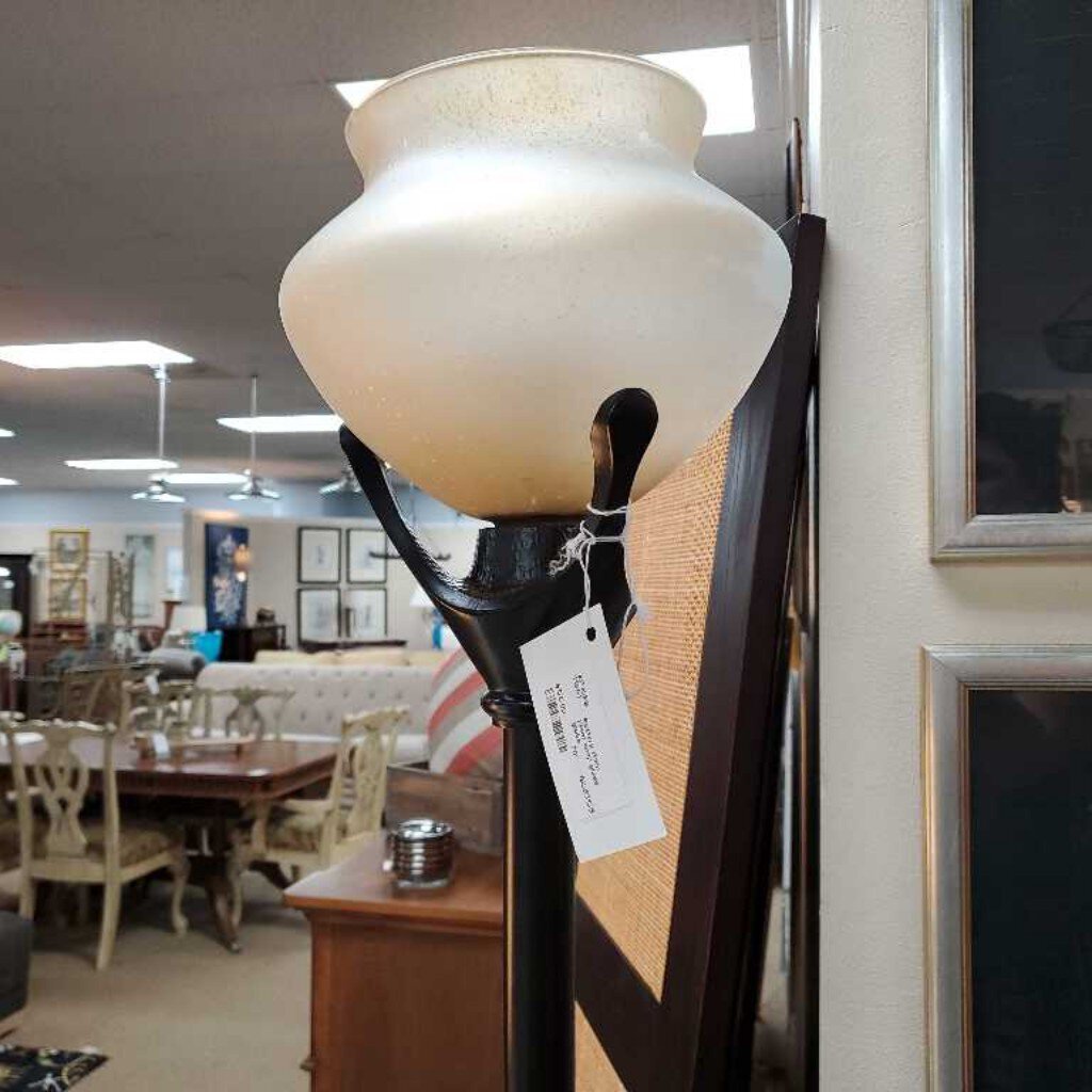 Floor lamp glass globe