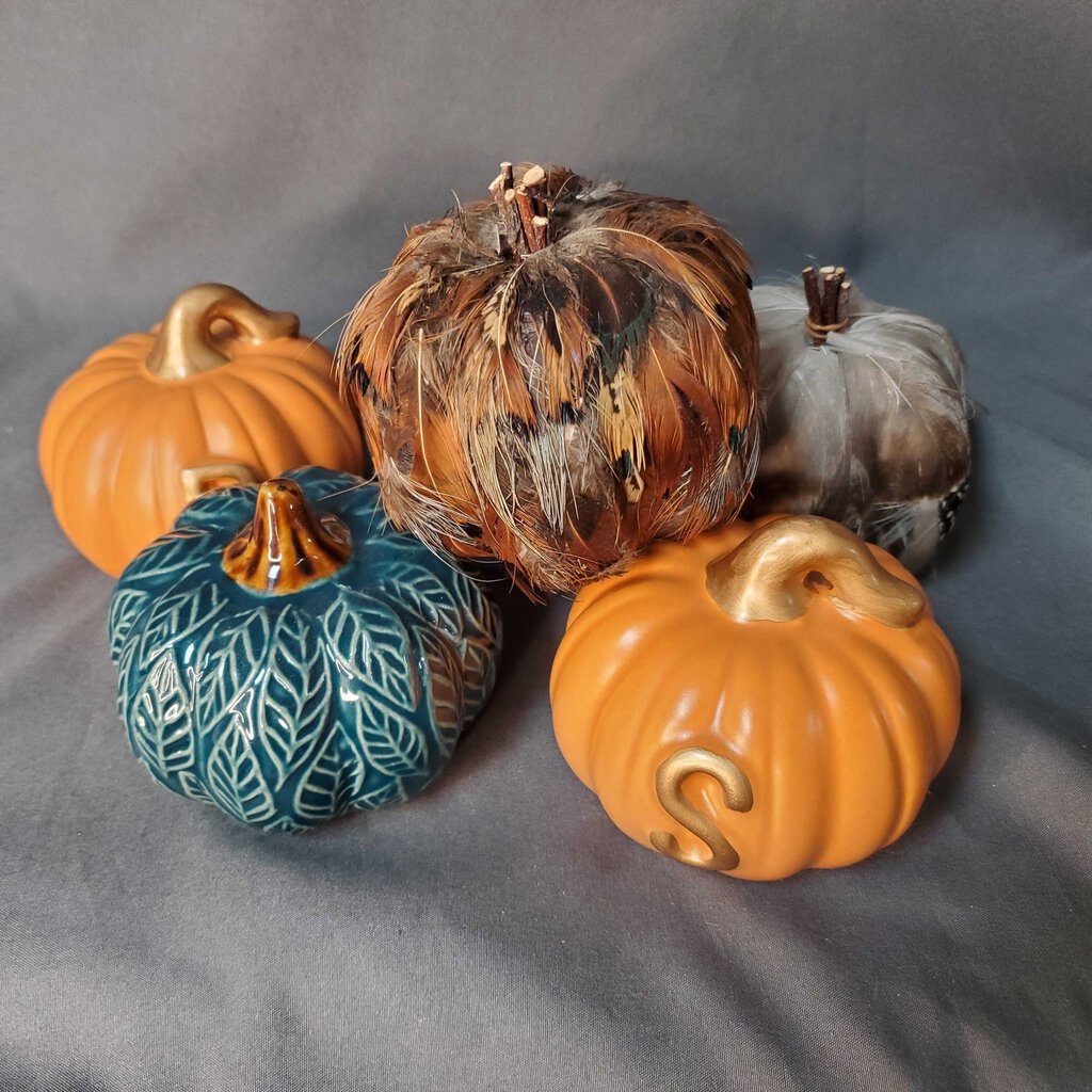 Set/6 Decorative Pumpkins