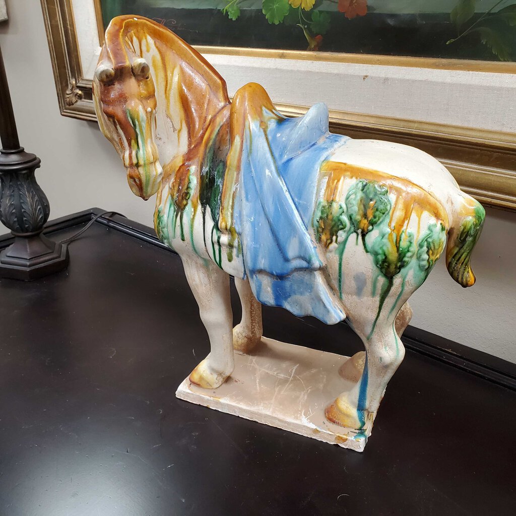 Chinese Tang Style Glazed Sancai Horse