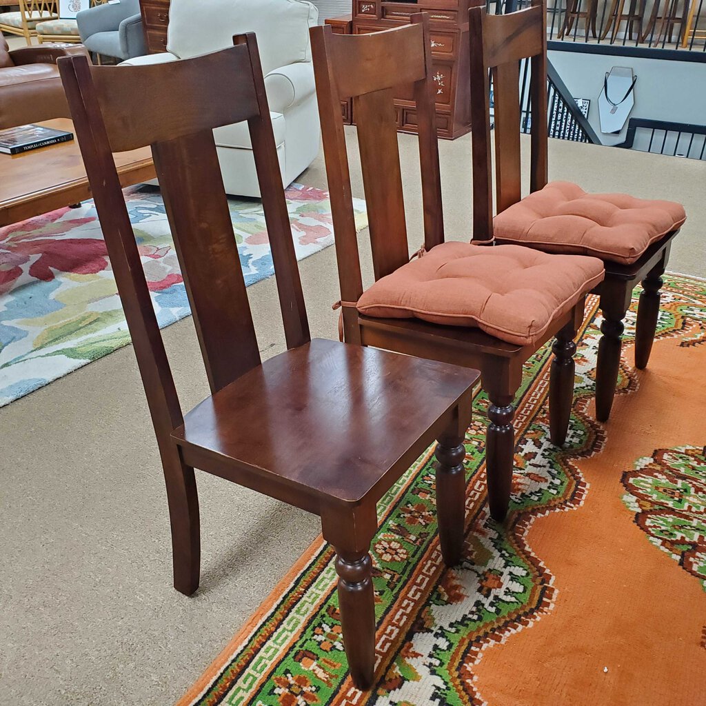 Set/3 Wood Chairs