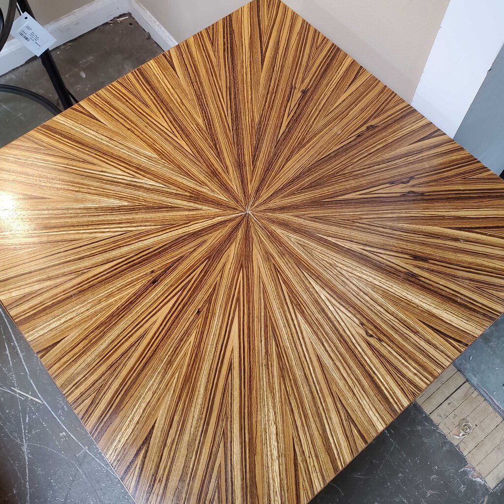 Starburst Zebra wood mcm end table