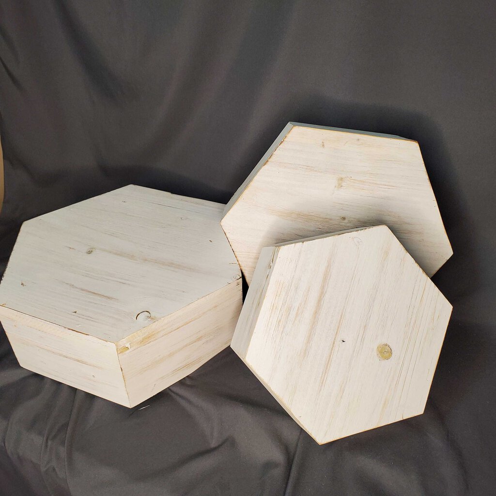 Set/3 Hexagon Farmhouse Risers