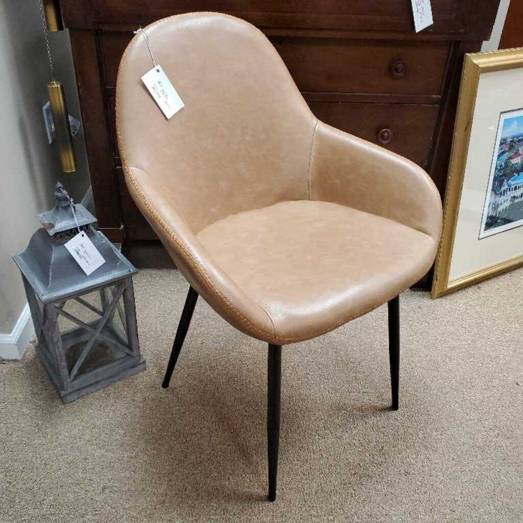 single faux leather chair